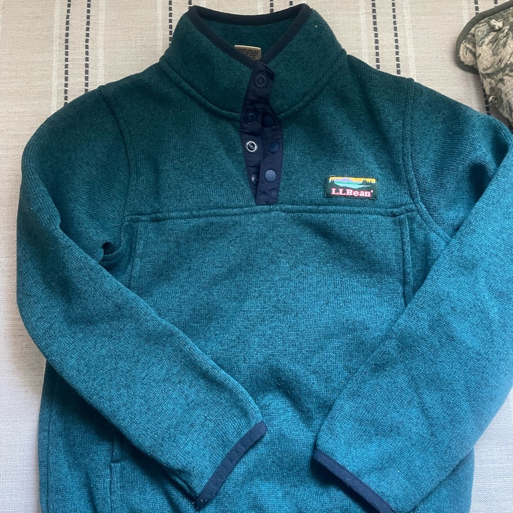 LL Bean Kids Teal Pullover Sweater 5/6